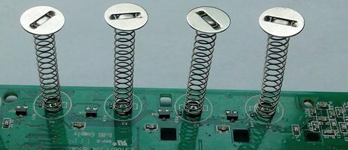 circular Metal-Plate touch spring for pcb