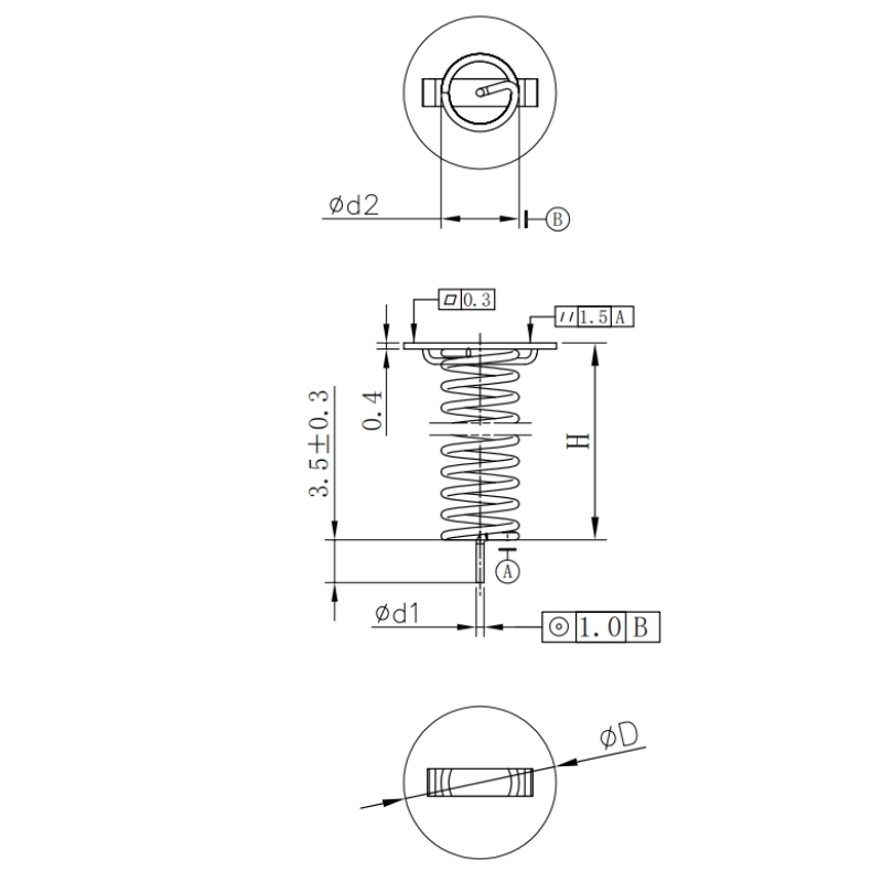 Circular Metal-Plate capacitive&nbsp;touch spring