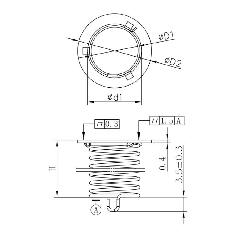 Torus Metal-Plate capacitive touch spring