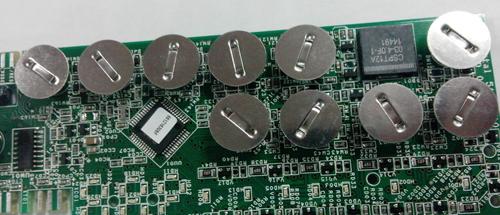 A PCB with Metal-Plate capacitive touch spring 02